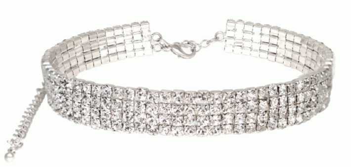 diamanté choker necklace