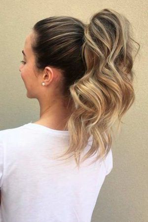 brown hair blonde highlights ponytail - Google Search