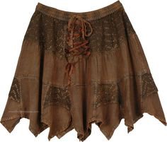 lace up mini skirt