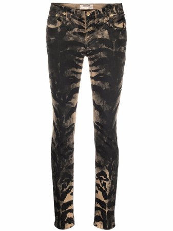Roberto Cavalli tiger-print skinny jeans - FARFETCH