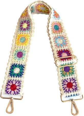 Crochet (granny square) bag strap | Amazon