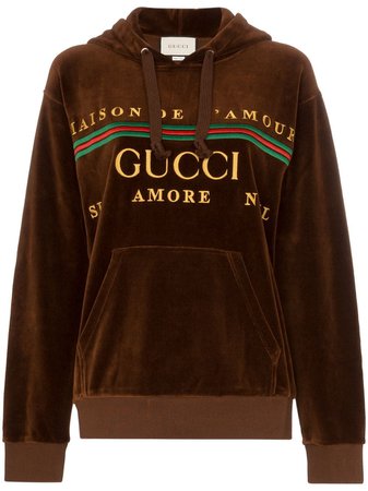 Gucci Sweat Texturé à Capuche Et Logo Brodé - Farfetch