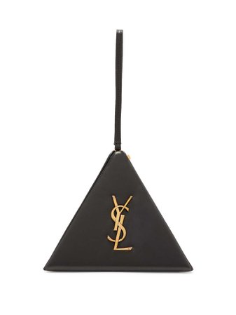 Pyramid logo-embellished leather clutch | Saint Laurent | MATCHESFASHION.COM UK