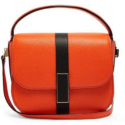 Iside Grained Leather Cross Body Bag - Womens - Orange