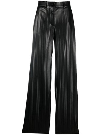 MSGM leather-look Wide Trousers