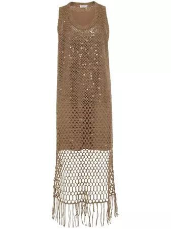 Brunello Cucinelli sequin-embellished Knitted Dress - Farfetch