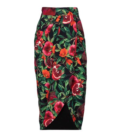 Dolce & Gabbana - Exclusive to Mytheresa – Pomegranate-print wrap skirt | Mytheresa