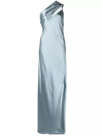 Michelle Mason side-slit one-shoulder Gown - Farfetch