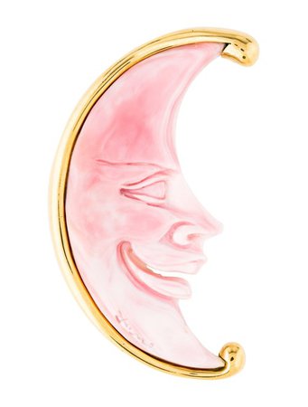 Brooch Valentin Magro 18K Crescent Moon Shell Brooch - Brooches - BROOC24399 | The RealReal