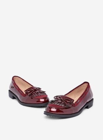 Burgundy 'Letty' Loafers | Dorothy Perkins