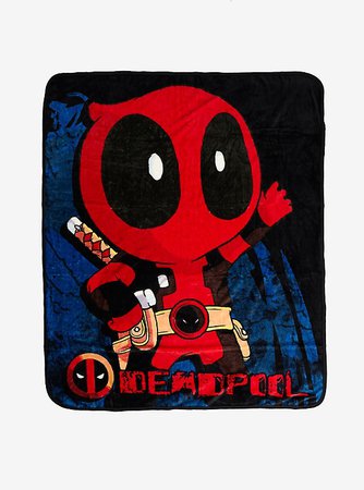 Marvel Deadpool Chibi Wave Plush Throw Blanket