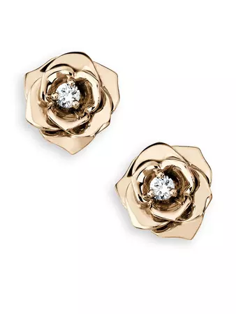 Piaget Rose Diamond & 18K Rose Gold Stud Earrings