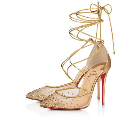 Maia Labella 100 Version Gold Specchio Brosse - Women Shoes - Christian Louboutin