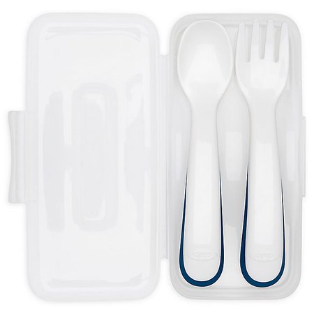 Oxo Tot® 2-Piece Toddler Fork & Spoon Travel Set | buybuy BABY