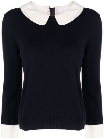 See By Chloé contrasting-collar Layered Jumper - Farfetch