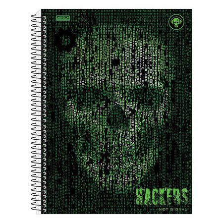 Caderno Hackers - Caveira Binária - 1 Matéria - São Domingos - Casa Joka