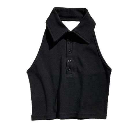 black halter vest