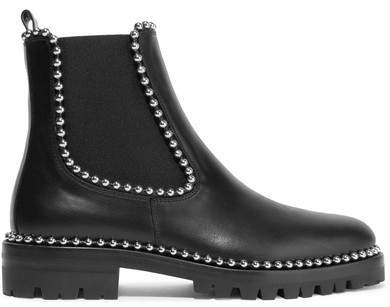 Spencer Studded Leather Chelsea Boots - Black