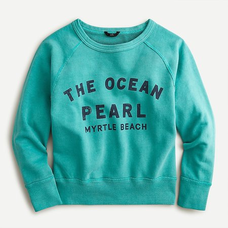 J.Crew: Garment-dyed Ocean Pearl Sweatshirt In Original Cotton Terry For Women