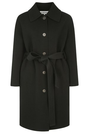Пальто из кашемира и шерсти Loewe Пальто Черный на BABOCHKA.RU
