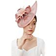 Lawliet Womens Dress Fascinator Wool Felt Pillbox Hat Party Wedding Bow Veil A080 (Camel) : Clothing, Shoes & Jewelry