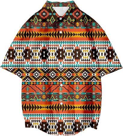 SIAOMA Casual Aztec Shirt Short Sleeve Casual T-Shirt for Men Women | Amazon.com