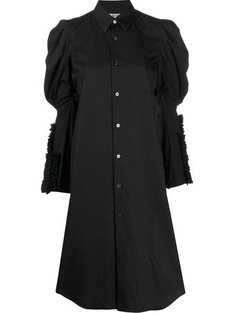 Comme Des Garçons Puffed-shoulder Shirt Dress | Farfetch.com