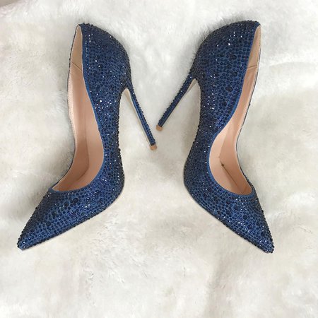 Woman Women Lady 2018 New Dark Blue Navy Crystal Pointed Toe High Heels Shoes Pumps Rhinestone Stiletto Heel Shoe Boots Sexy Shoes From Chengjianyun5633, $50.26| DHgate.Com