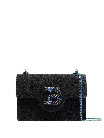 Balmain crystal-embellished logo mini bag
