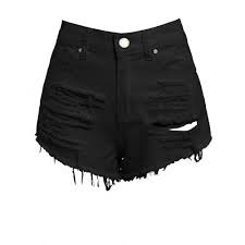 black ripped short jeans - Google Search