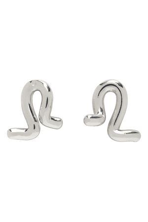 AGMES Silver Twist Stud Earrings