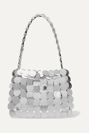 Paco Rabanne | Sparkle 1969 paillette-embellished satin shoulder bag | NET-A-PORTER.COM