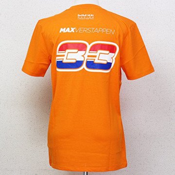 Shirt Red Bull Formula 1 Racing Max Verstappen #33 Orange T For Men Shirt