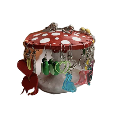 toad stool earring holder