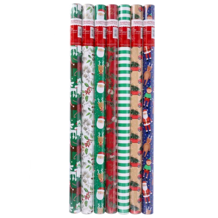 Christmas Traditions Wrapping Paper 2m x 70cm (Assorted Item - Supplied At Random)