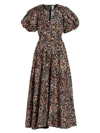 Shop Acler Warner Belted Puff-Sleeve Maxi Dress | Saks Fifth Avenue