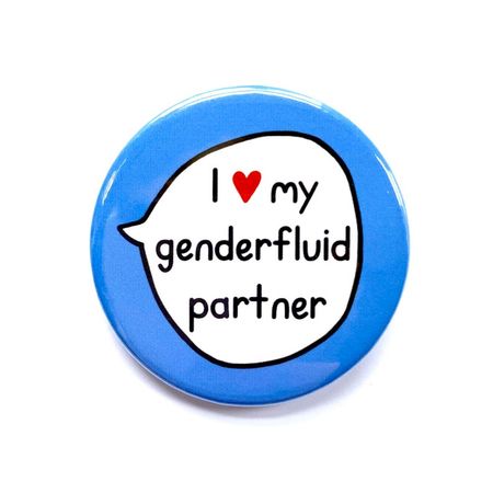 I ❤ my genderfluid partner || sootmegs.etsy.com