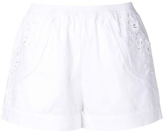 embroidered short shorts