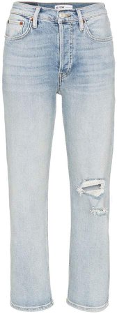 Stovepipe straight-leg jeans