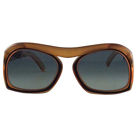 Vintage CHRISTIAN DIOR Bridgeless Space Age Sunglasses For Sale at 1stDibs