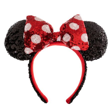 Minnie Mouse Sequin Ear Headband with Sequin Polka Dot Bow for Adults | shopDisney