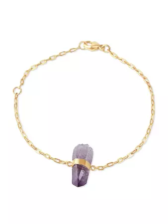 Jia Jia Crystalline 14K Yellow Gold & Veracruz Amethyst Chain Bracelet