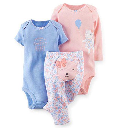 Amazon.com: Carter's Baby Girls' 3 Piece Take Me Away Set (Baby) - Happy Butterfly 6M: Baby