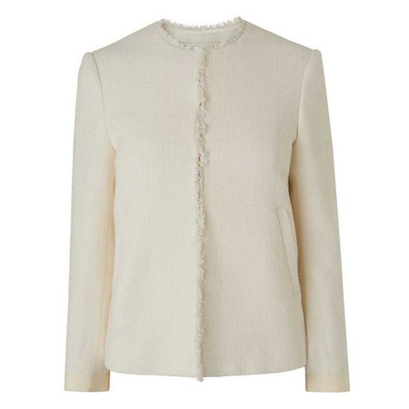 Hazel Cream Cotton Jacket | Clothing | L.K.Bennett