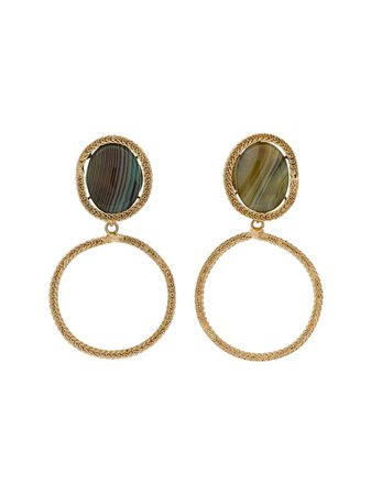 Rosantica gold-tone And Green Scarabeo Clip Earrings - Farfetch
