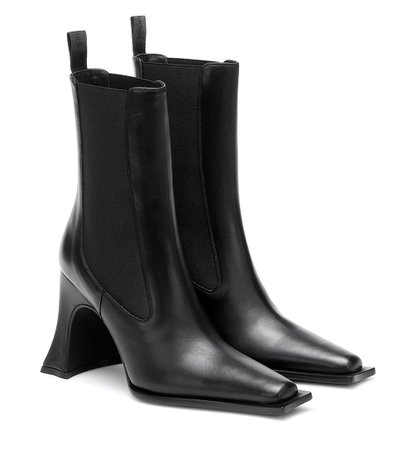 Acne Studios - Leather ankle boots | Mytheresa