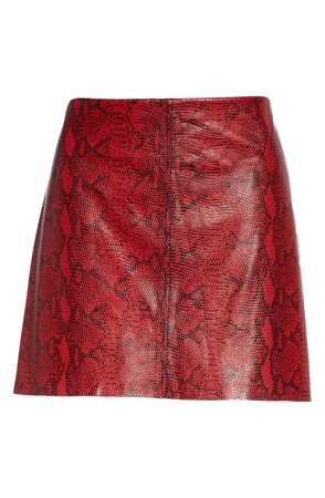 Nordstrom Red Snake Skirt