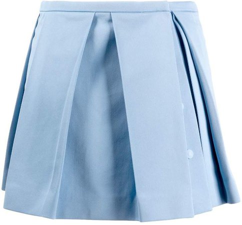 pleated mini skirt