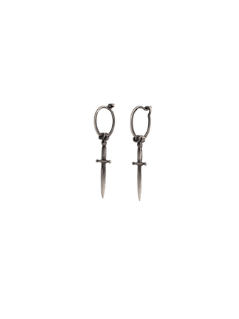 silver dagger earrings jewelry etsy