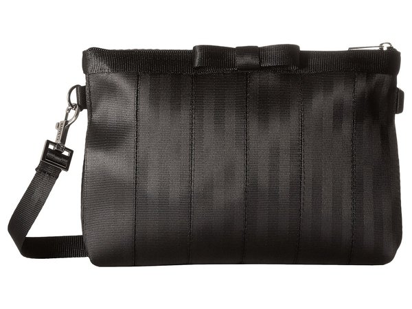 Harveys Seatbelt Bag - Bow Clutch (Black) Clutch Handbags